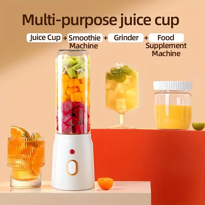 USB-Uppladdningsbar Multifunktionell Mixer: Juicer för Frukter, Grönsaker, Is, Smoothie Vit