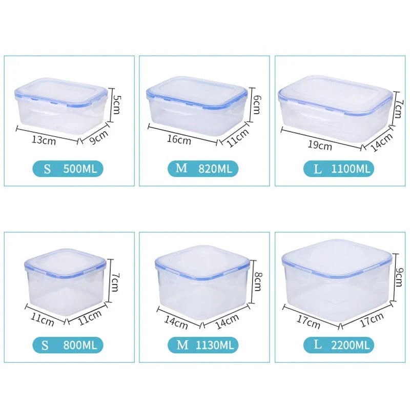 Lunchbox i plast för barn 6 storlekar - Miljövänlig, mikrovågssäker, tät.