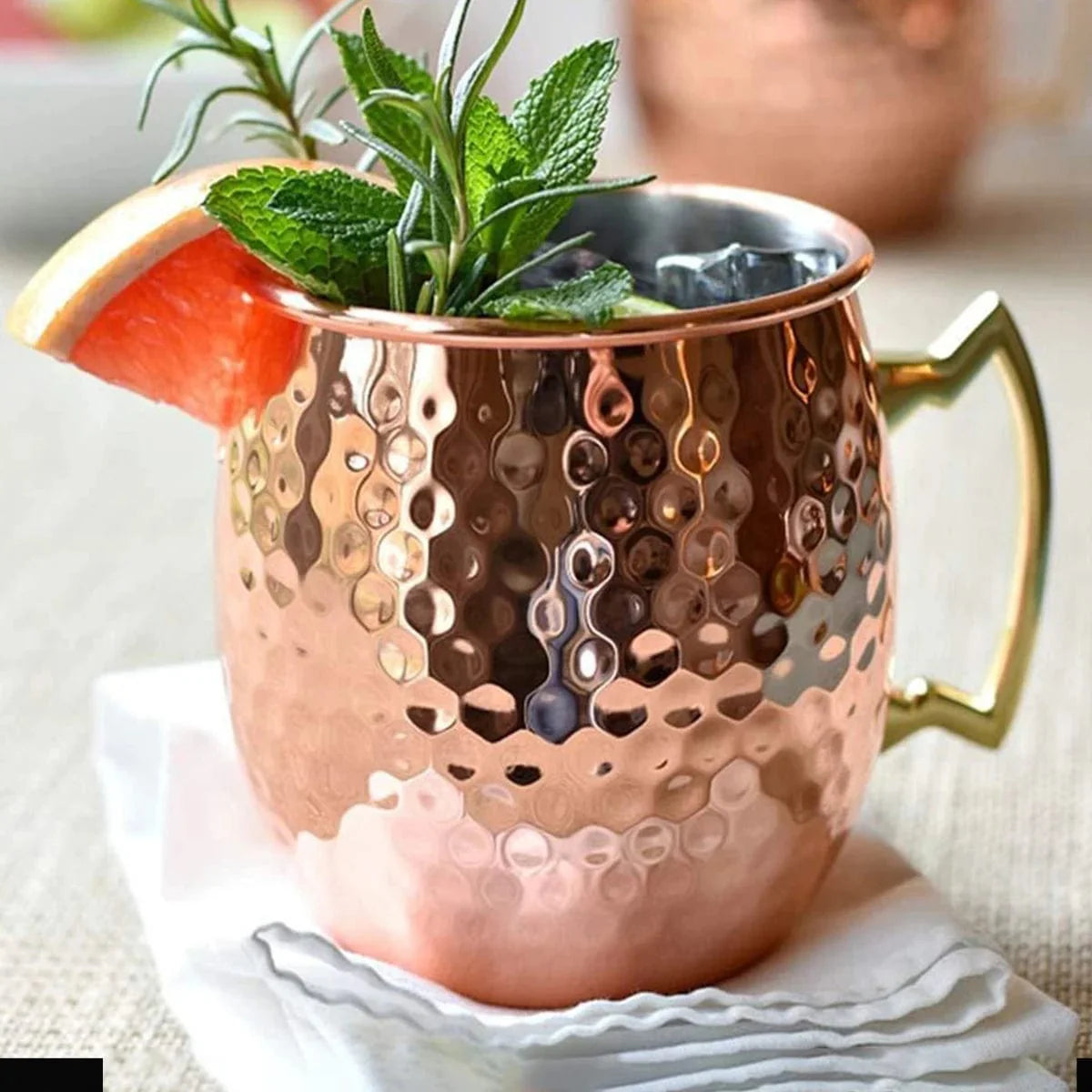 Set av 2 Moskva Mule Muggar i Rostfritt Stål med Roséguldbeläggning - Barpresent (16.9 oz) 1PC Roséguld / 500ml