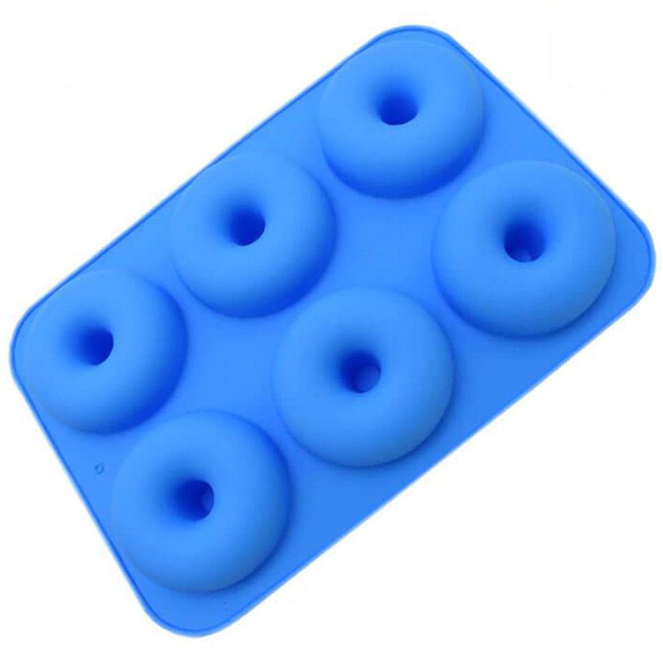 Blå Silikonform för Donuts och Knappar
