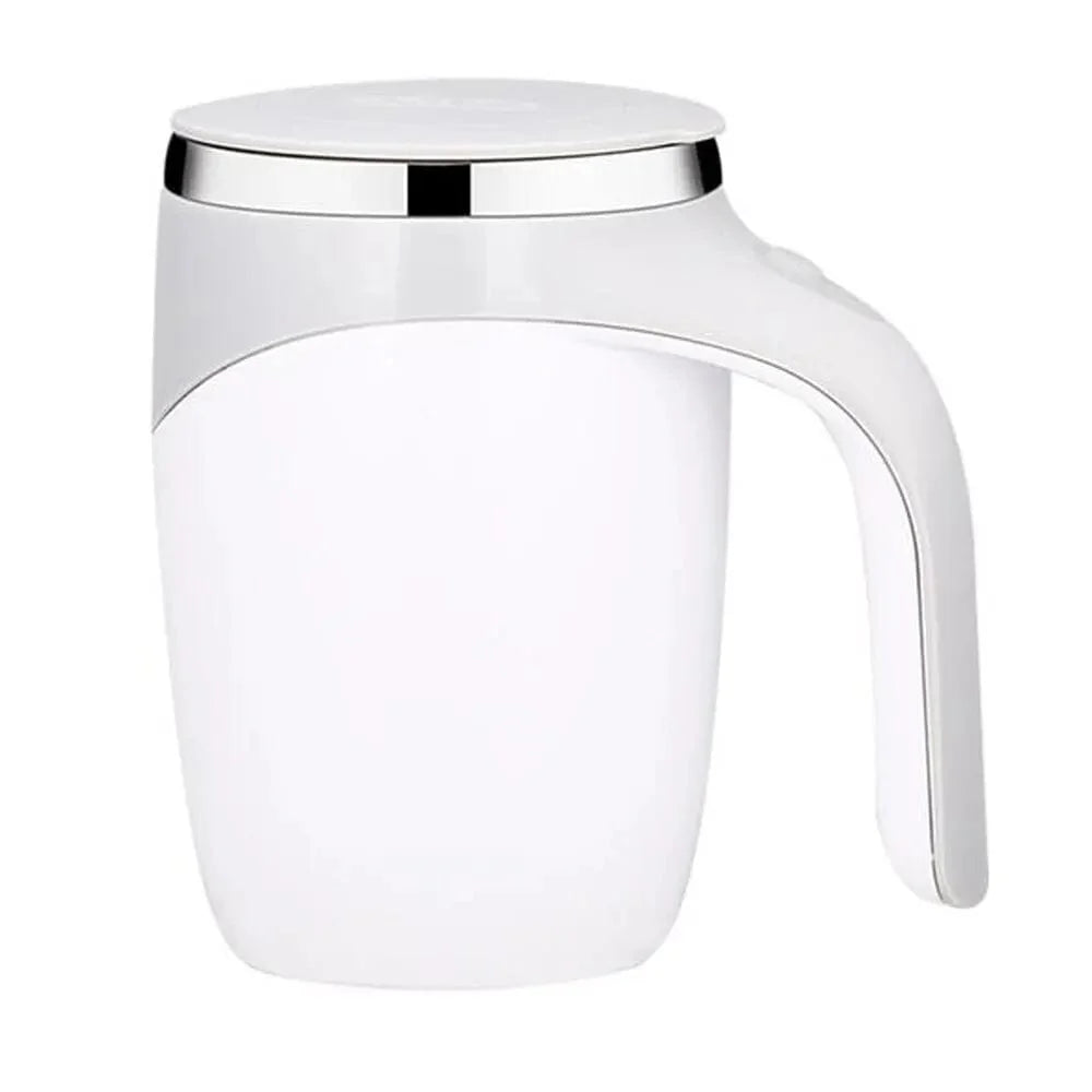 Magnetisk blandarmugg - Automatisk kaffekopp med roterande lat milkshake 301 400 ml / Ljusgrå G494A