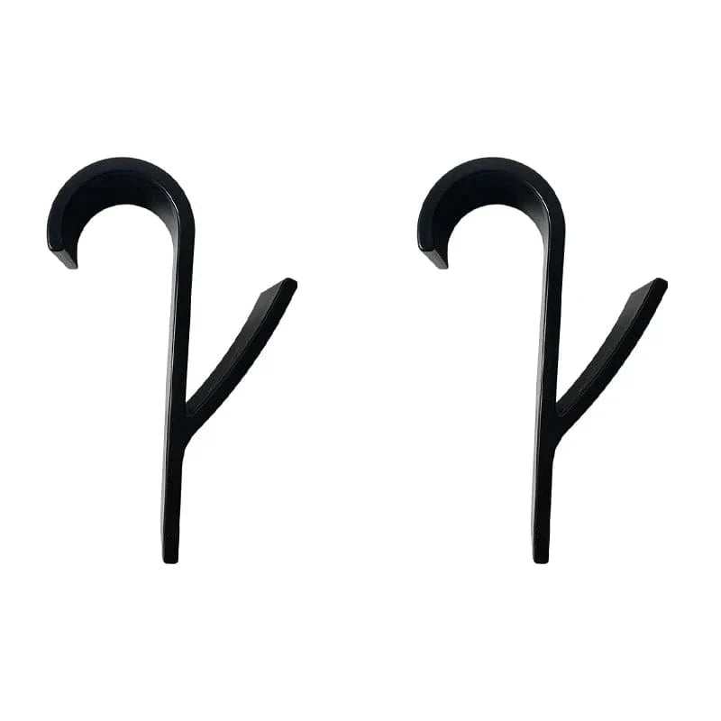 Organisatör för badrumsradiator i genomskinligt vitt - Krok för kläder miljövänlig svart 2 st