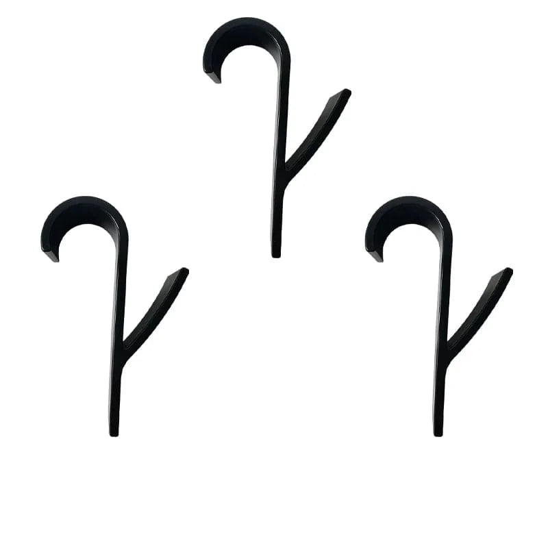 Organisatör för badrumsradiator - Transparent vit - Eco-vänlig svart klädhängare 3 st