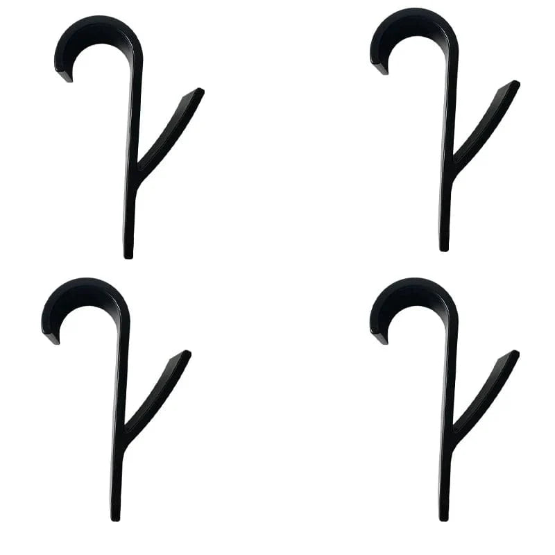 Organisatör för badrumsradiator i transparent vitt - Hattkrok miljövänlig svart 4 st