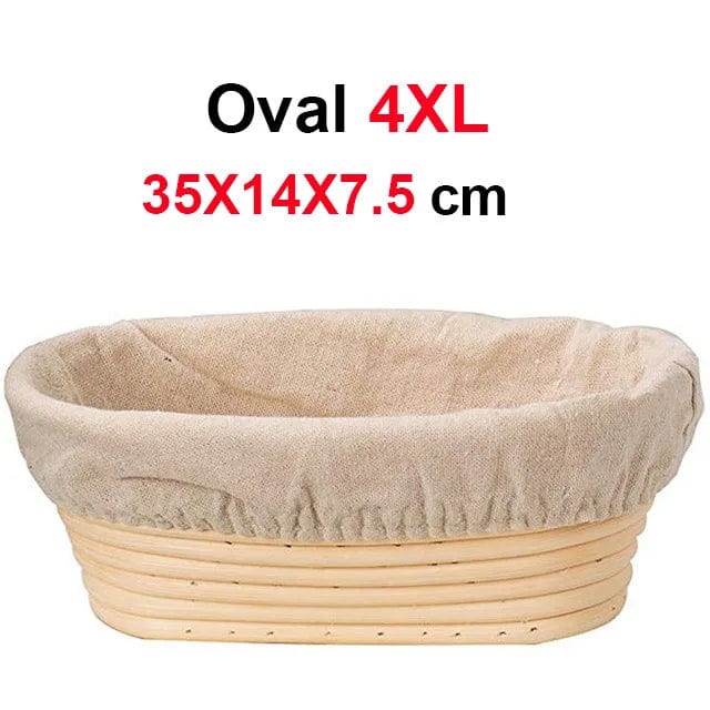 Rund korg för fermentation av hantverksbröd - Kit med 2 - CE / CIQ / EEC / LFGB / SGS-certifierad Oval 35X14X7.5