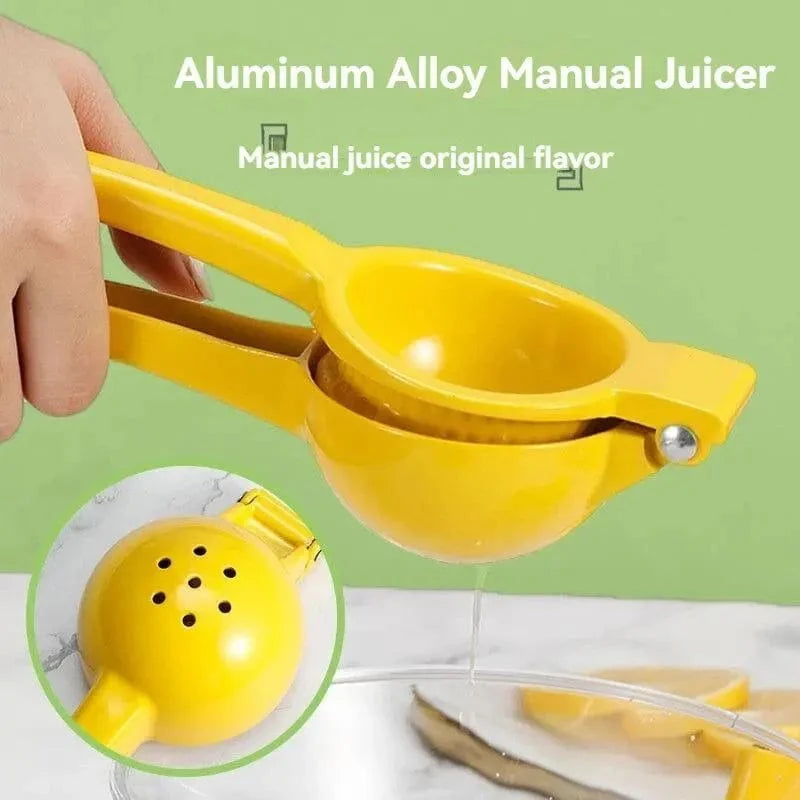 Färgglad manuell citronpress - Kompakt juicepress gul