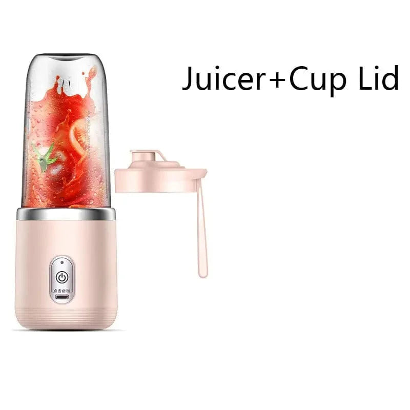 Bärbar Elektrisk Multifunktionell Juicepress 300ML - Blå/Rosa Juicer Lock