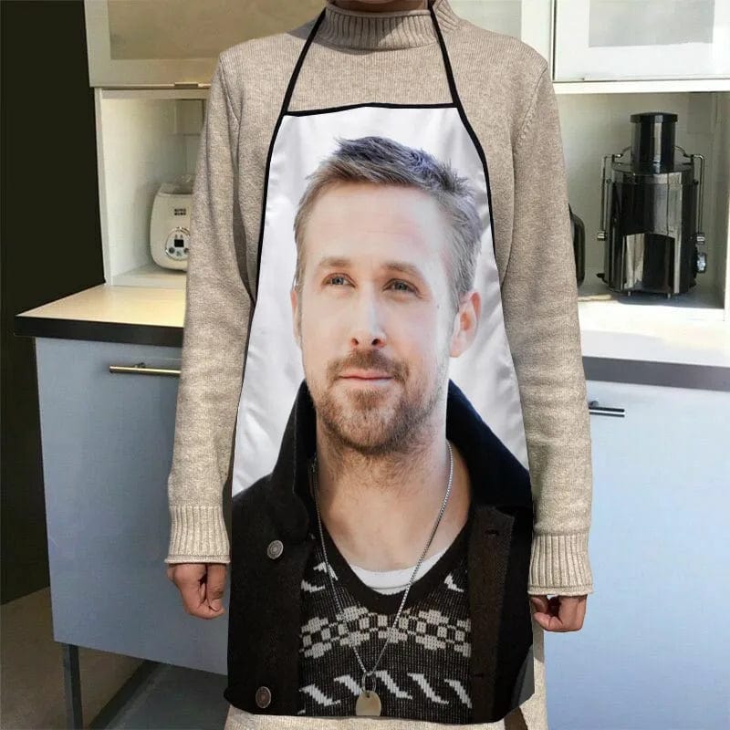 Köksförkläde med tryck av Ryan Gosling - Kockens tillbehör - 50x75cm, Oxfordtyg - SQPILLW