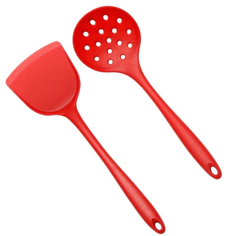 3/2 st Kökstillbehör Verktyg Silikonredskap Set Non-Stick Kokkärl Sleva Spade Kökstillbehör 2 st Stil 3