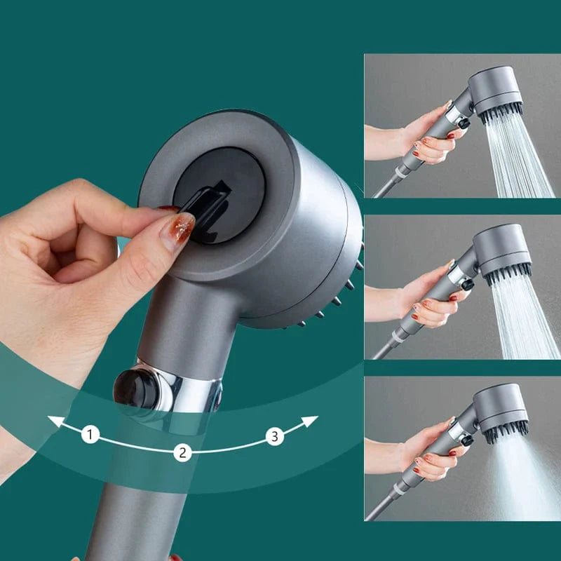 3 Läge Duschhuvud Högtrycksduschhuvud Bärbart Filter Regnduschkran Badrum Bad Hem Innovativa Tillbehör