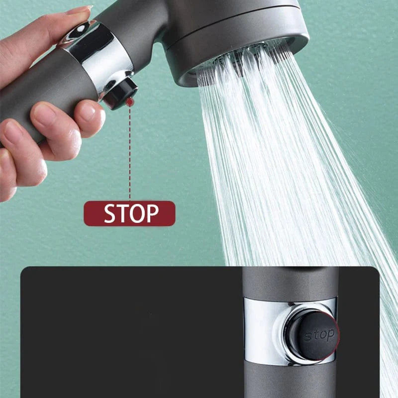 3 Lägen Duschhuvud Högtrycks Duschhuvud Portabelt Filter Regnfall Kran Badkar Duschhem Ditt Hem Innovativa Tillbehör