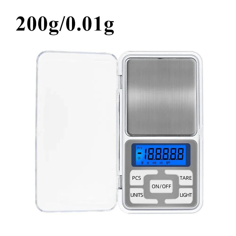 3Kg/500G 0.01g Digital Kökvikter Precision Scales Smygvikter För Mat Diet Postvåg Mätning LCD Elektronisk 200g 0.01g