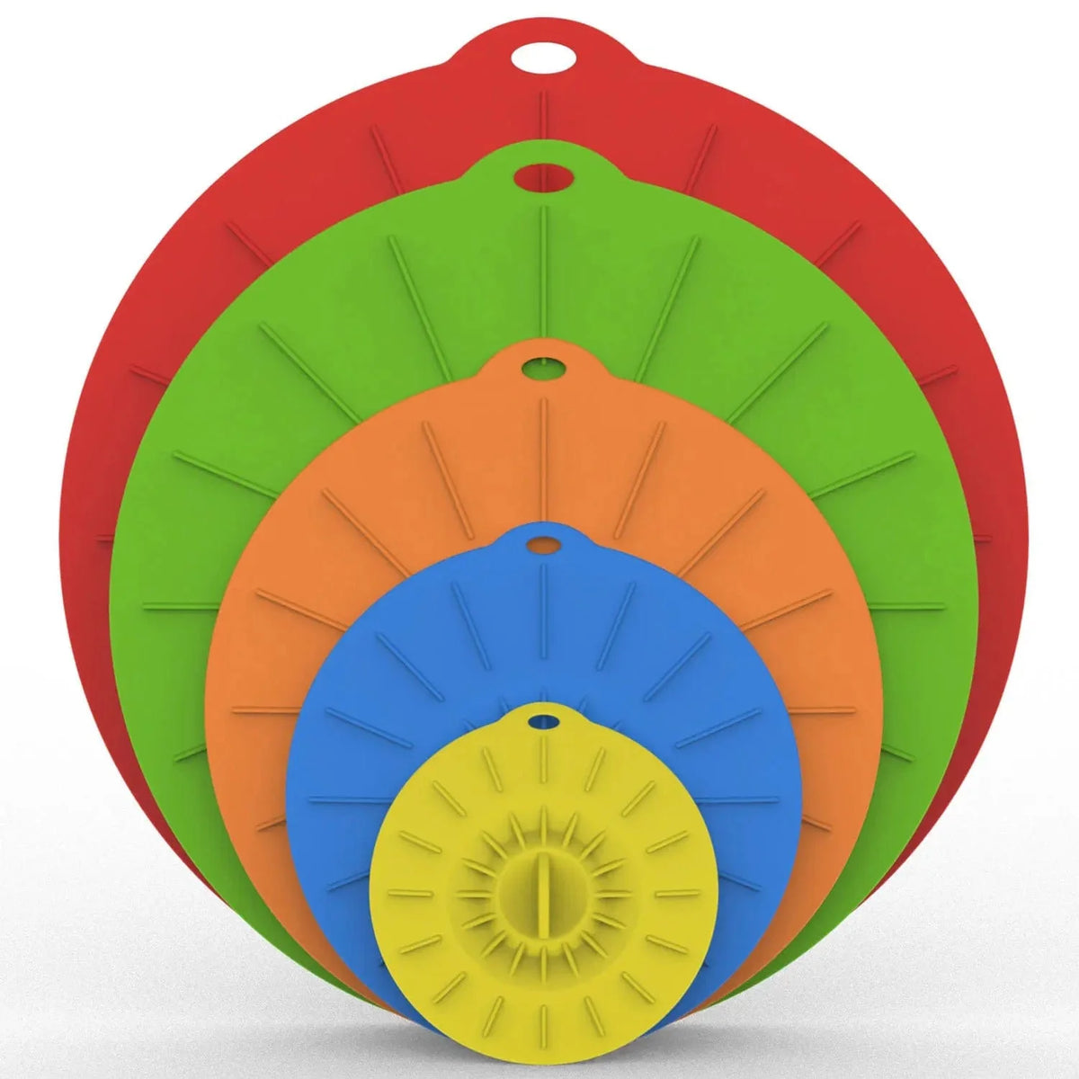 5 Återanvändbara Silikonskydd för Att Täckna Skålar och Burkar 5 st slumpmässig färg