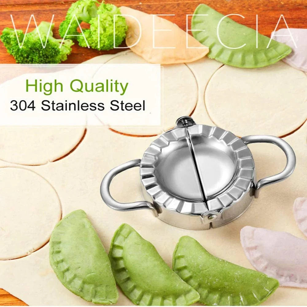 5 st/Set Dumplingsformar i rostfritt stål, kinesisk Shuijiao-tillverkare, empanadas metalldegtryckare, köksredskap för bakverk
