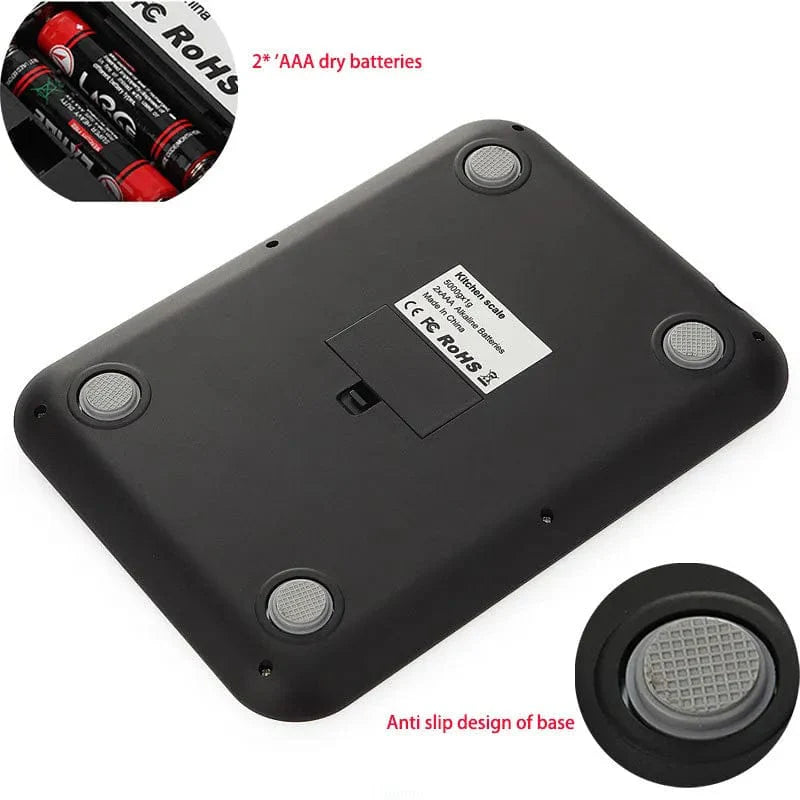 Elektronisk Kökväg 15kg/1g Rostfritt Stål för Matlagning och Bakning