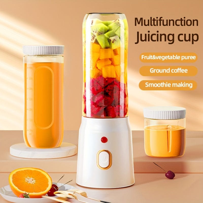 Multifunktionell USB-uppladdningsbar mixer: Juice för frukter, grönsaker, is, smoothie vit
