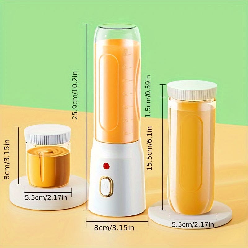 USB-Uppladdningsbar Multifunktionell Mixer: Juicer för Frukter, Grönsaker, Is, Smoothie Vit