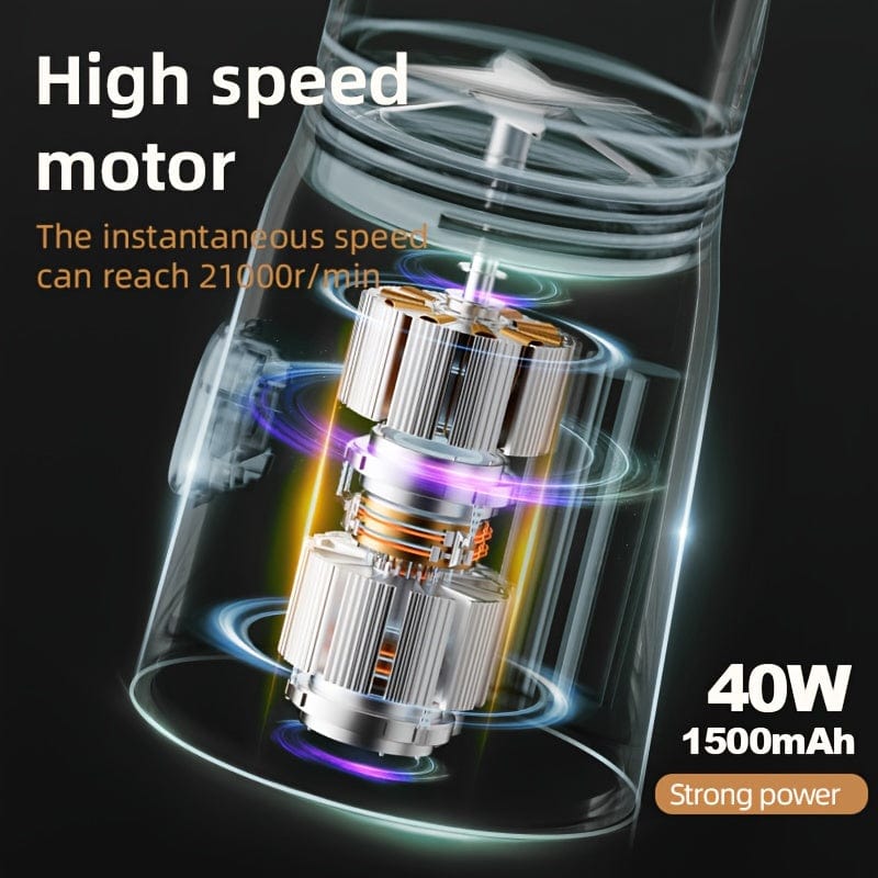 USB-Uppladdningsbar Multifunktionell Mixer: Juicer för Frukter, Grönsaker, Is, Smoothie Vit