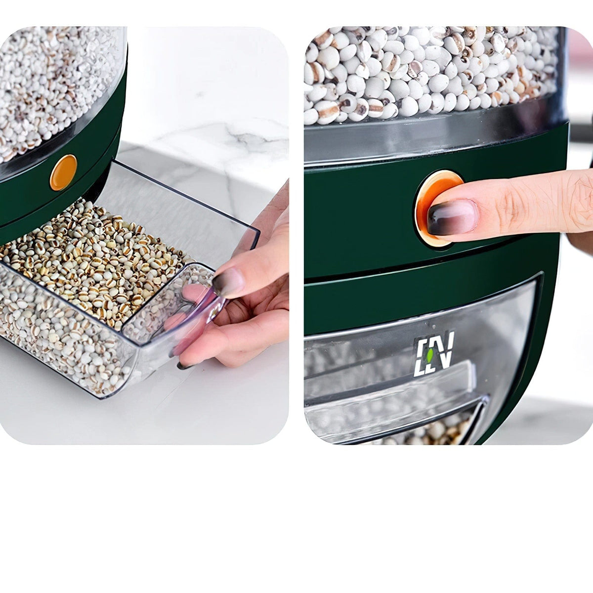 Rotationsbar hermetisk förvaringslåda