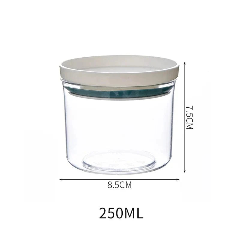 Transparenta Förvaringslådor med Färgad Tätningsring 250 ml / Blå-Grön