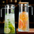 Ju Carafe med lock, 1600ml/2000ml, i plast, för Bubble Tea och andra sommardrycker.