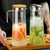 Ju Carafe med lock, 1600ml/2000ml, i plast, för Bubble Tea och andra sommardrycker.