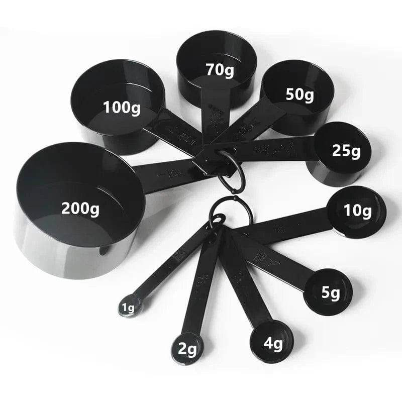 Måttskedar från 1g till 200g Jag vill ha dem alla!