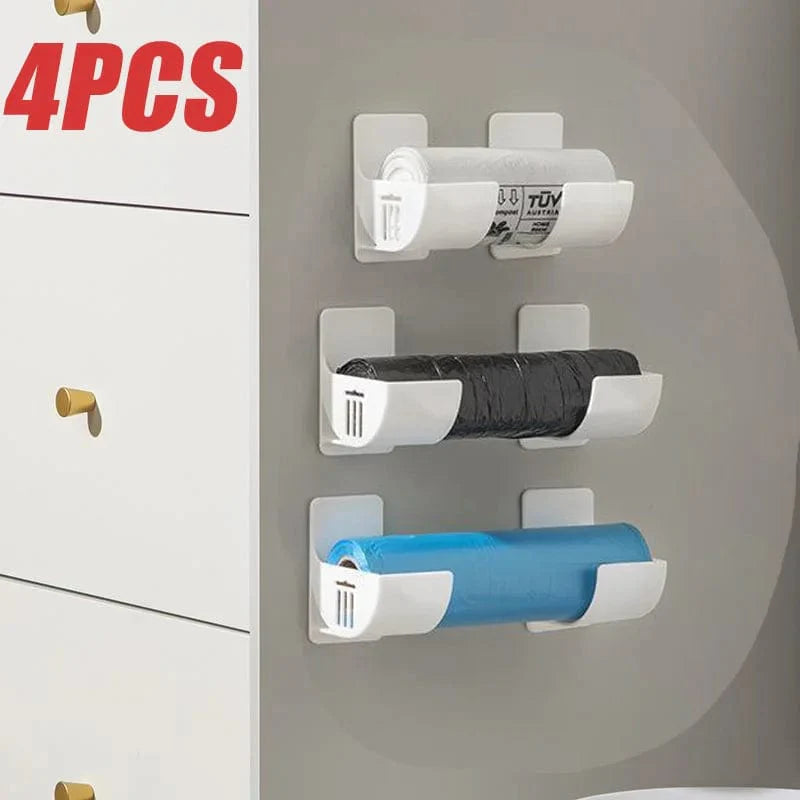 Väggmonterad soppåse-distributör Kitchen Bath i plast - Paket med 4/2 - Fräsch förvaring för soppåsar