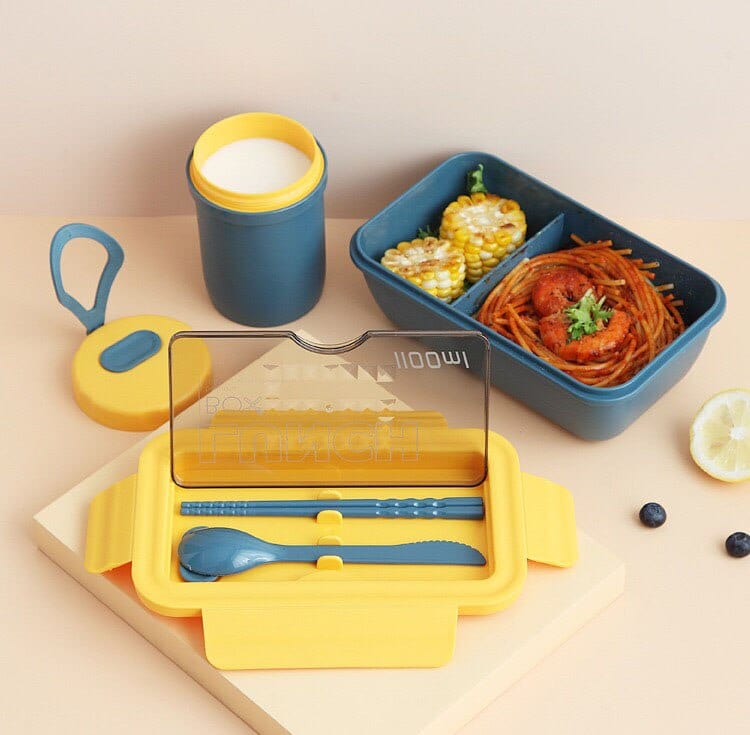 Set « Lunch Box Kids »: Matlåda + Bestick + Glas + Väska