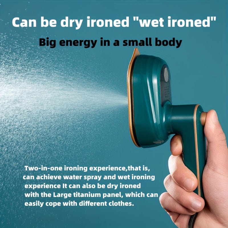 Resebar - Fällbar Ångstrykjärn - 180° Rotation, Professionell Kvalitet, Strömad via Kontaktuttag - Hem och Resa