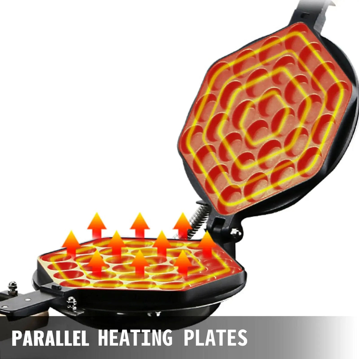 Äggbullejärn i Rostfritt Stål Fyra Våfflor