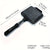 Grill för smörgåsar avtagbar för gas/induktion, non-stick plattor, svart