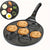 Grill för Mini Pancakes, Stekpanna med 7 Former Eid Al-Adha Mubarak 7-Håls Svart Panna