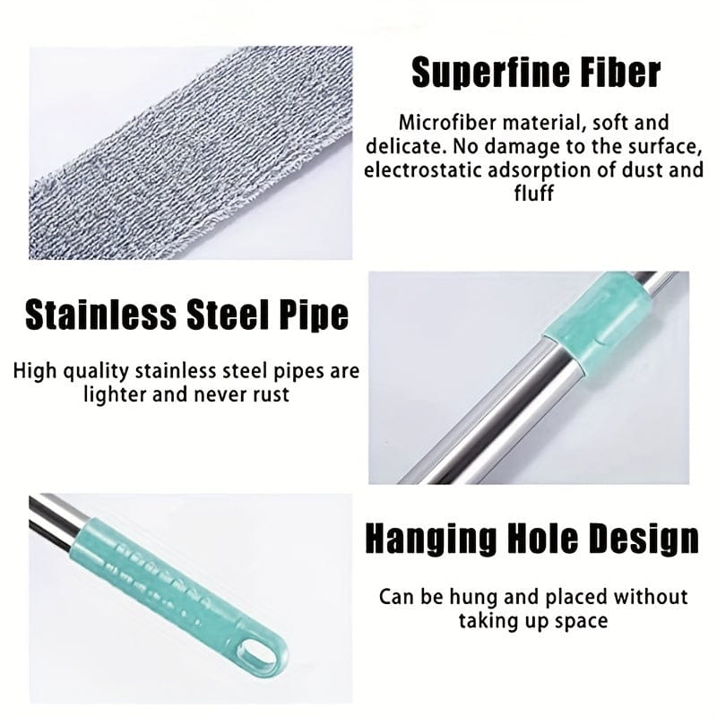 Kit Dammsugare med Mikrofiberhandtag med Teleskopfunktion - Torr och Vått Rengöring för Soffa, Säng, Möbler med 1PC Tyg