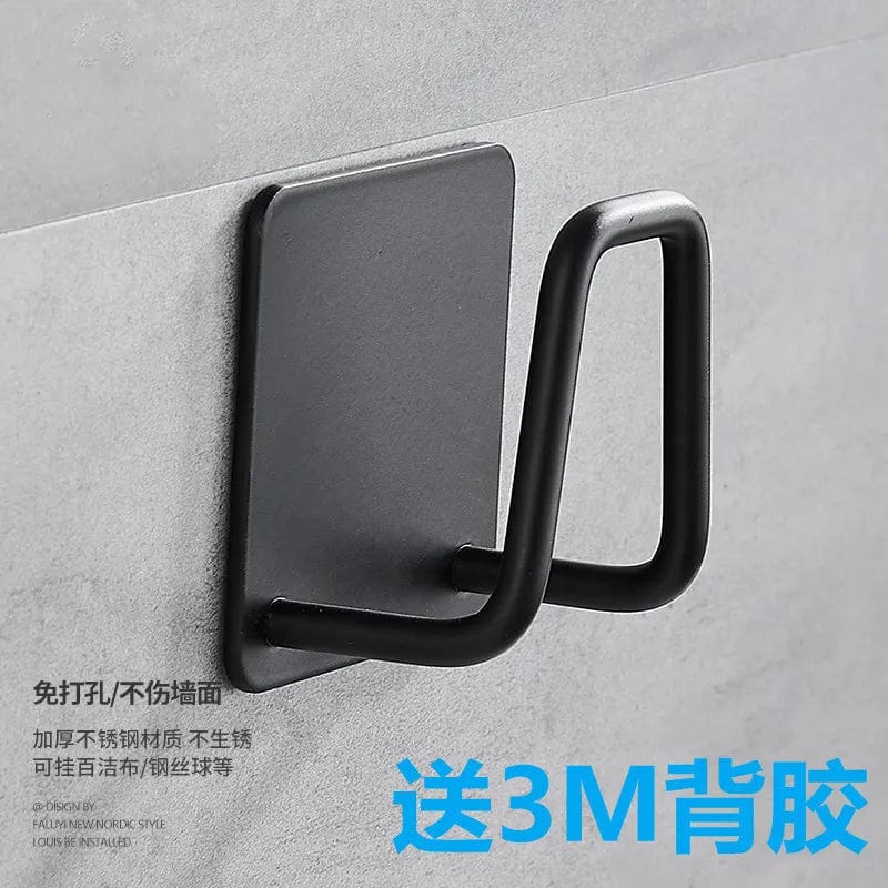 Hållare för svamp med diskmedel Torkställ för självhäftande diskho Dräneringsställ i rostfritt stål Väggförvaring för diskho Krokar b