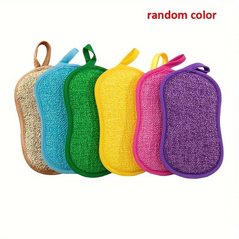 Set med 10 Färgade Mikrofiber Svampar för Kök, Lätta att Rengöra Tallrikar, Grytor och Stekpannor 5 st.