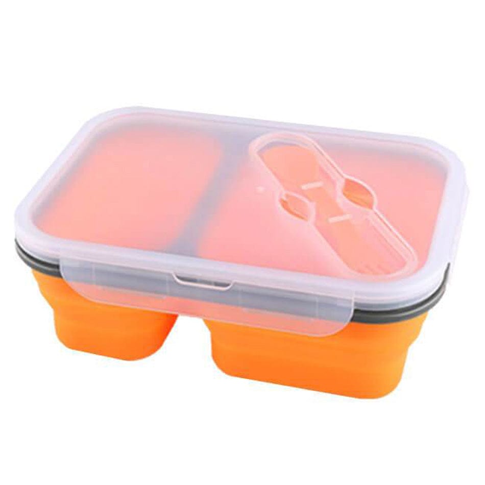 LunchBox Kompakt Fällbar Dubbel Fack Orange