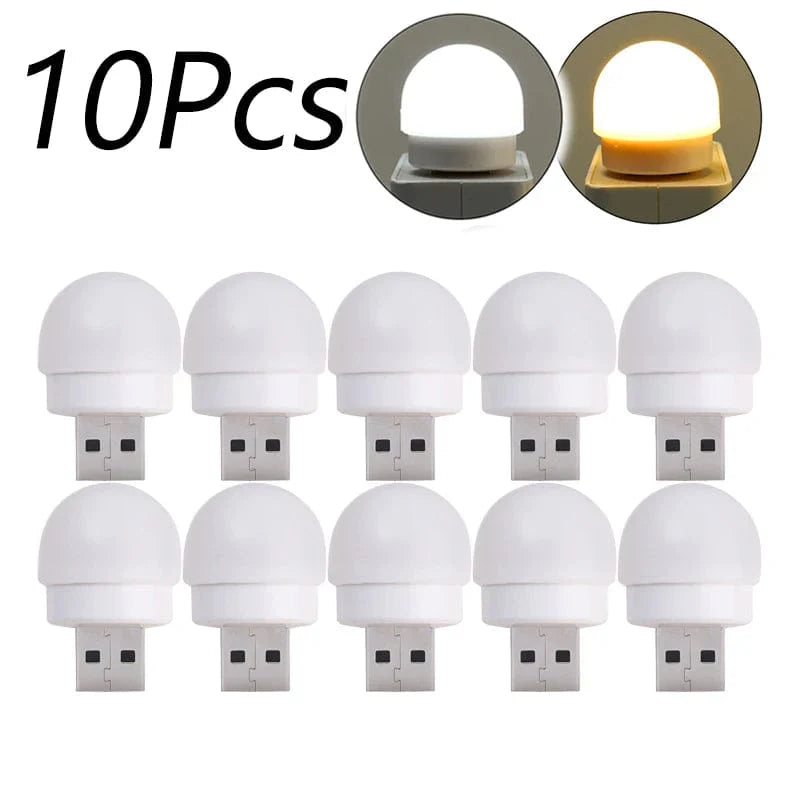 Mini USB Ljus för Läsning Varm Vit Uppladdningsbar 1-10 St 10 Stycken Blandade B