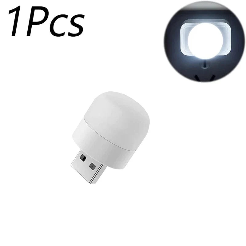 Mini Läslampa USB Varmvit Uppladdningsbar 1-10 St 1stk Vit