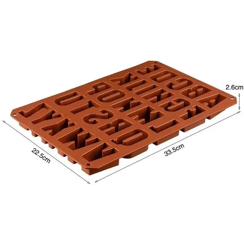 Silicone Form för Choklad - 3D Alfabet Bokstäver