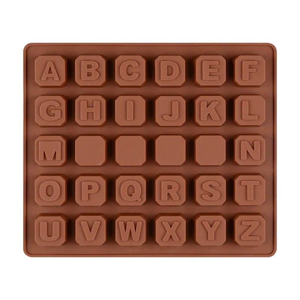 Bakform och choklad: Bokstäverna i alfabetet