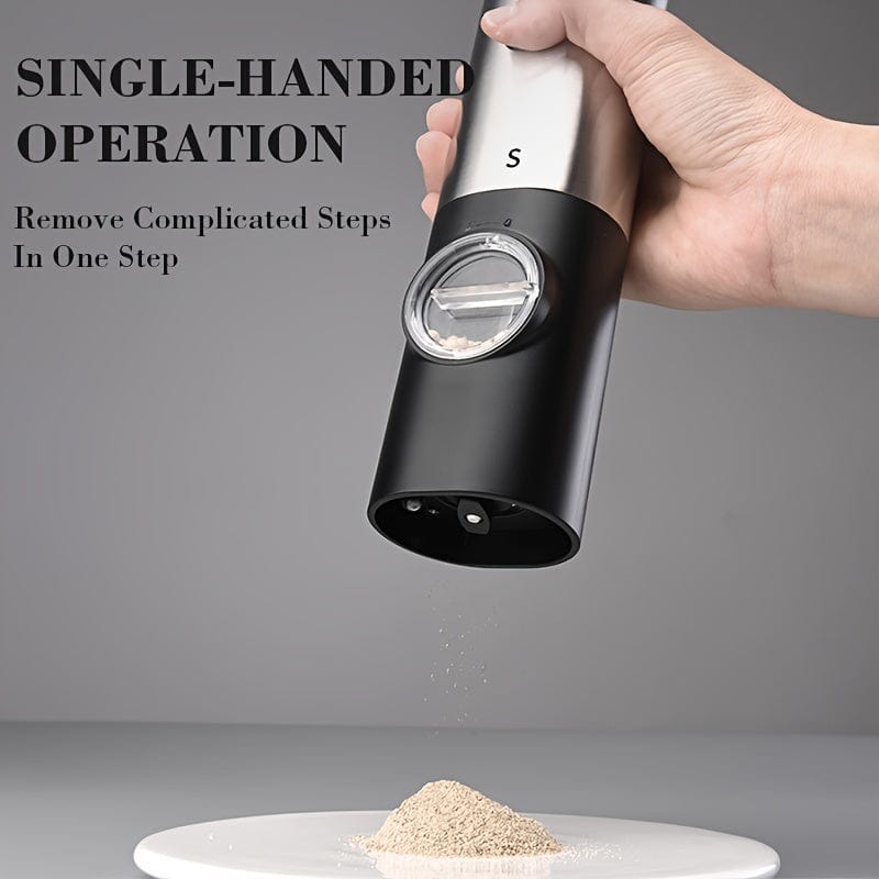 Elektrisk Peppar- och Saltkvarn med Förvaringsbas, Set om 2, LED, PANCERKA