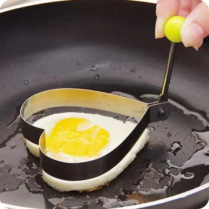 Ny stekpanna i rostfritt stål för hjärtformade ägg, pannkakor, frukostbakning, omeletterings, köksredskap och tillbehör.