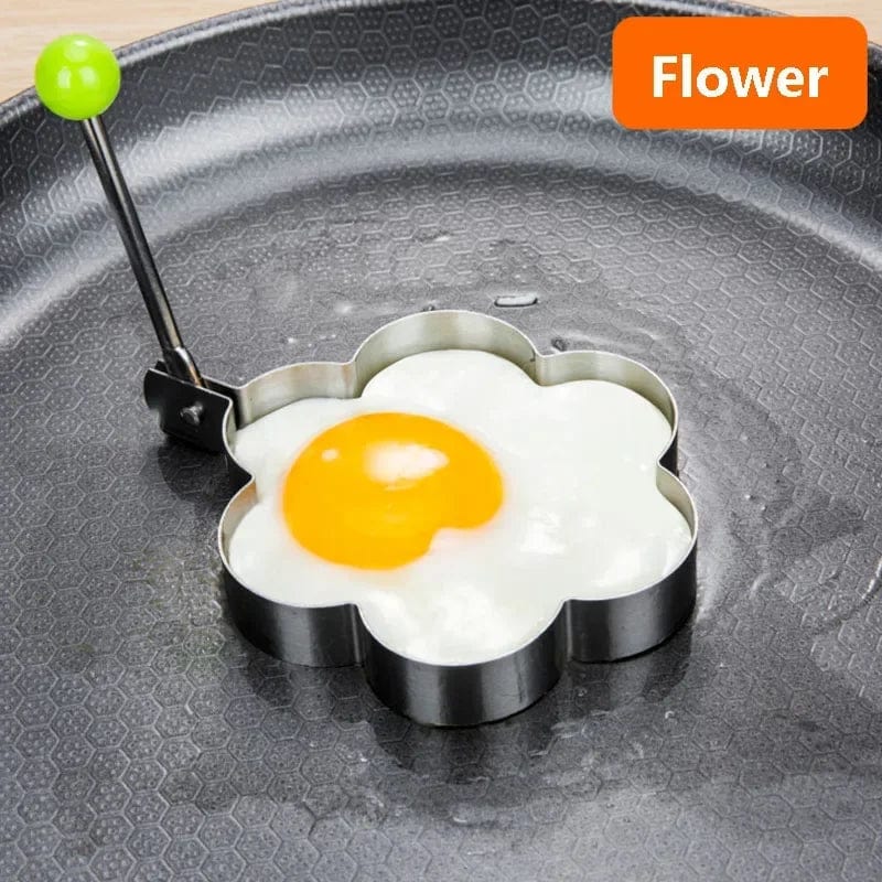 Ny stekpanna i rostfritt stål för hjärtformade ägg, pannkakor och omelettringar. Bakat tillbehör för frukostlagning, köksverktyg och gadgets, Stil 3.