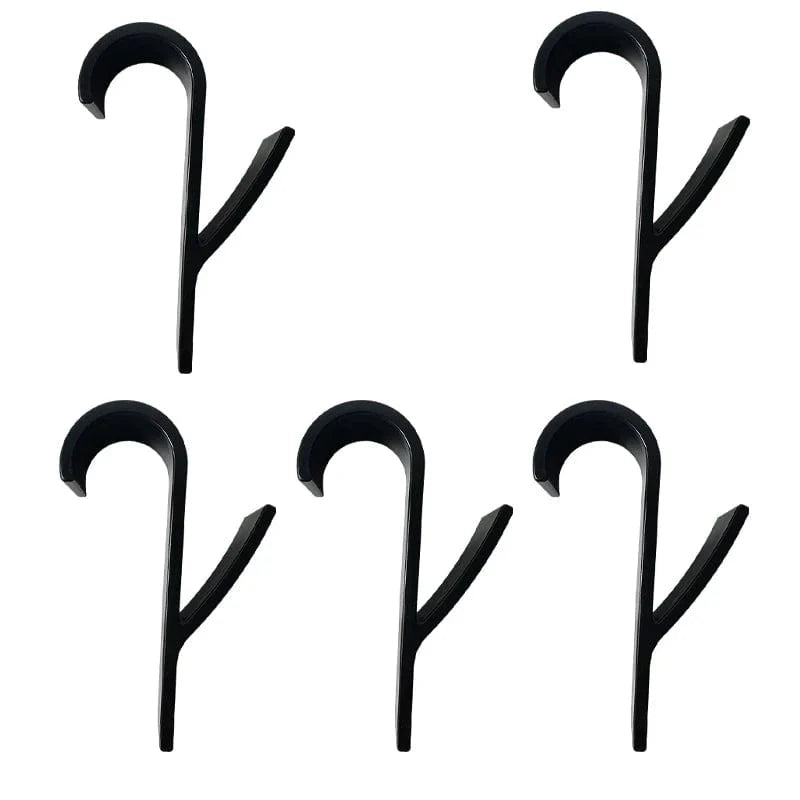 Vitvaruhållare för badrumsradiator i vitt transparent - Klädhängare Miljövänlig Svart 5 st