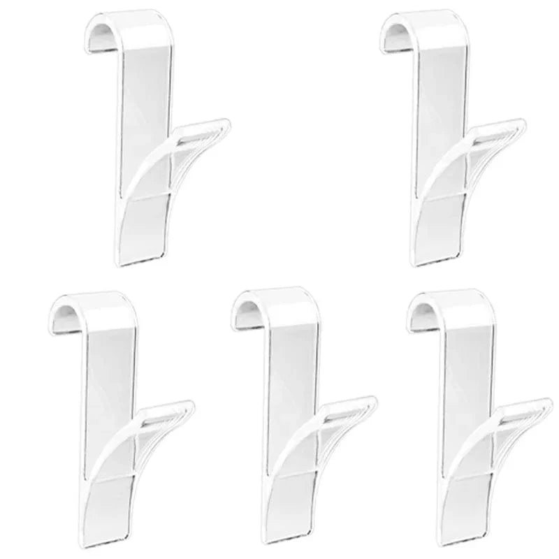 Förvaringsorganisatör för badrumsradiator i vitt transparent - Eco-vänlig klädhängare Transparent 5 st