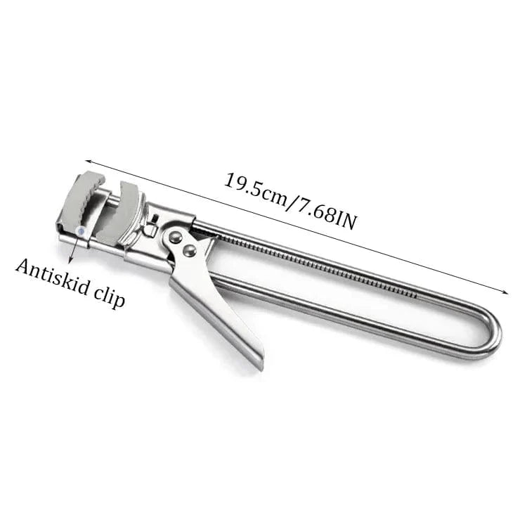 Justerbar korkskruv i rostfritt stål med halkskydd - Multifunktionellt köksredskap för burkar och flaskor 19,5 cm - halkfri