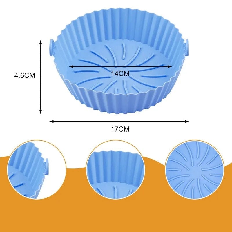 Siliconbakform för Air Fryer (14x17x4,6 cm) Grå