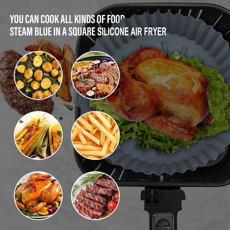 Silikonkokkorg för Air Fryer (18,5x21x4 cm)