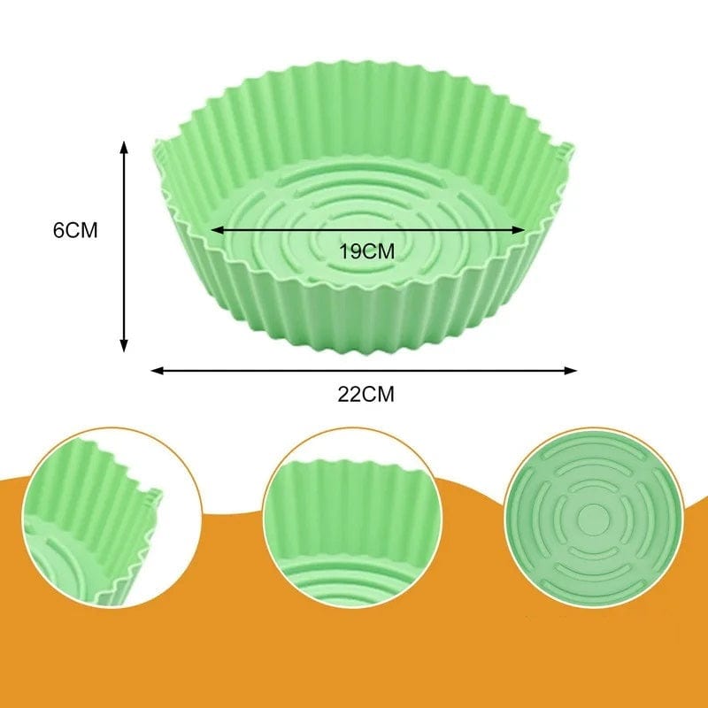 Silikonkokar med Luftfritös (19x22x6 cm) Grön